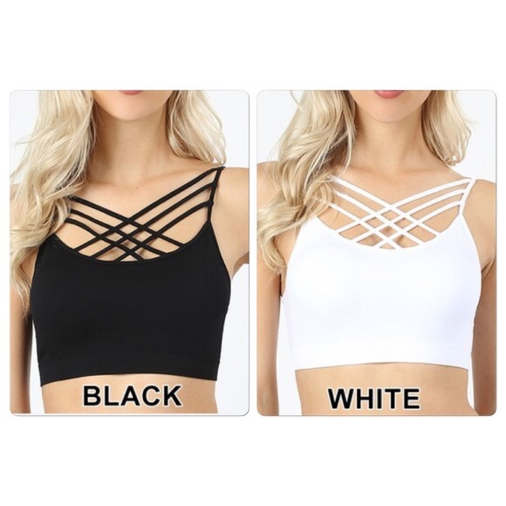 TRIPLE CROSS BRALETTE W/PADS S/M;L/XL;1X/2XL;2XL/3XL - Picture 4 of 7
